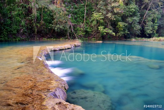 Picture of Semuc champey guatemala waterfall cascade 